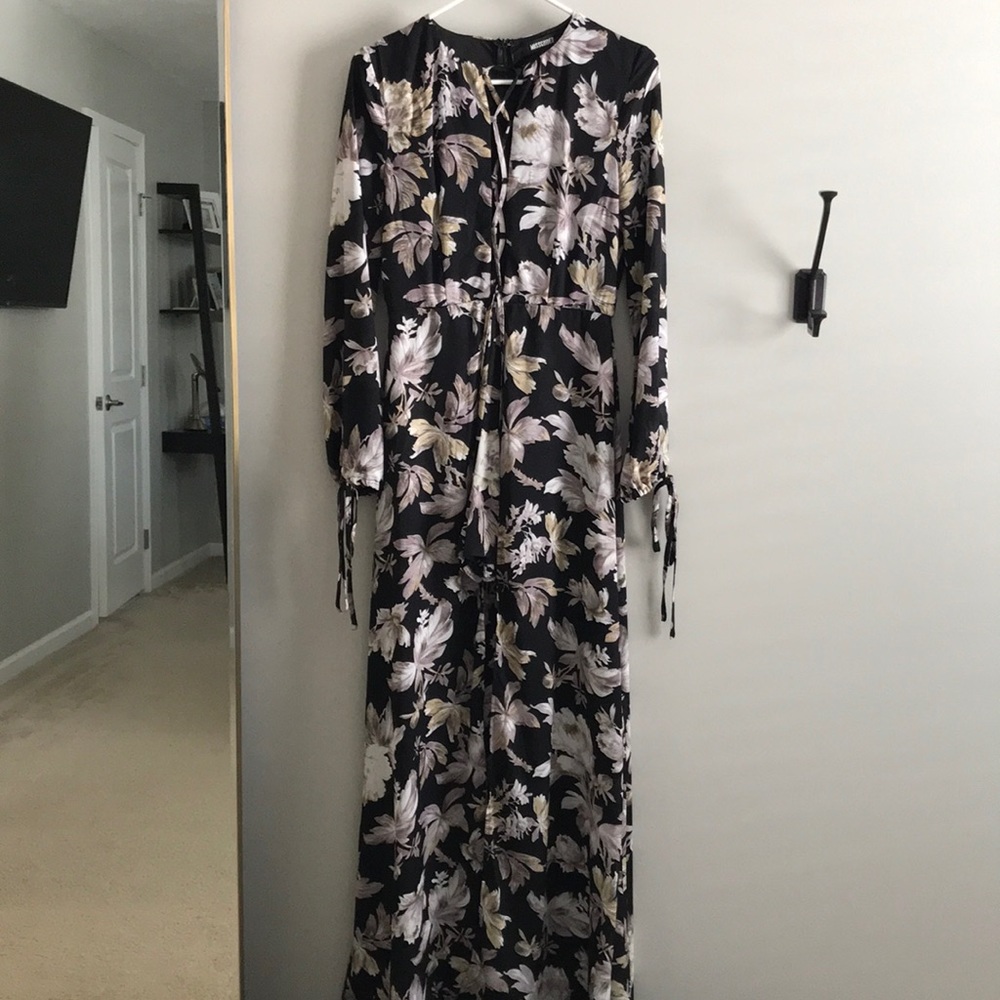 Black floral Romper Dress